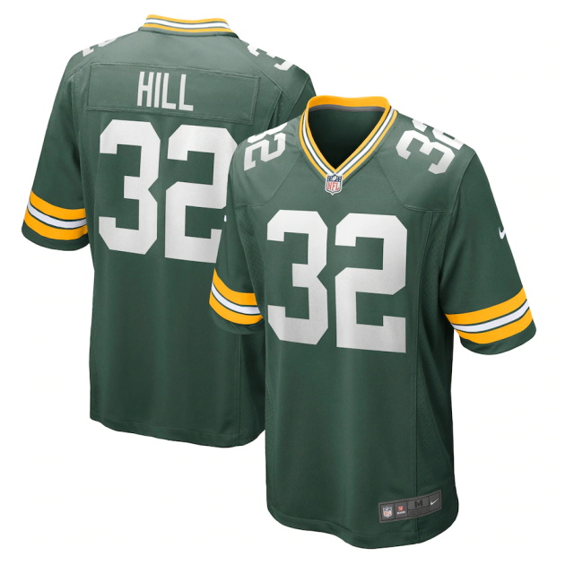 mens nike kylin hill green green bay packers game jersey